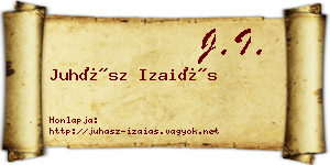 Juhász Izaiás névjegykártya